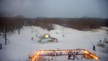 Weather camera view of Powder Ridge Ski Resort.