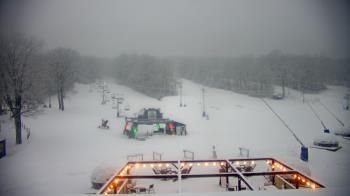 Weather camera view of Powder Ridge Ski Resort.