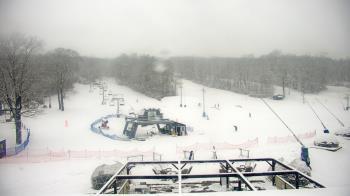 Weather camera view of Powder Ridge Ski Resort.