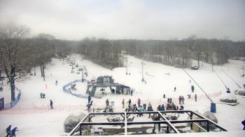Weather camera view of Powder Ridge Ski Resort.