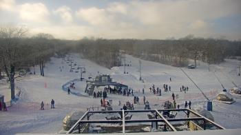 Weather camera view of Powder Ridge Ski Resort.