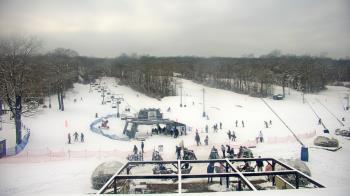 Weather camera view of Powder Ridge Ski Resort.