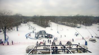 Weather camera view of Powder Ridge Ski Resort.