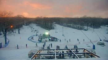Weather camera view of Powder Ridge Ski Resort.