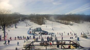 Weather camera view of Powder Ridge Ski Resort.