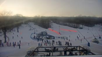 Weather camera view of Powder Ridge Ski Resort.