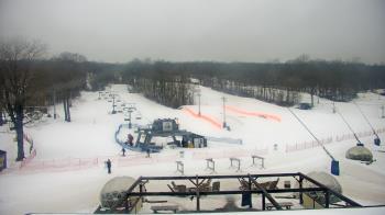 Weather camera view of Powder Ridge Ski Resort.