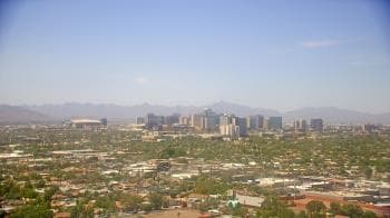 Weather camera view of Phoenix Children`s Hospital.