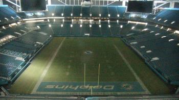 Weather camera view of Hard Rock Stadium (east lot).