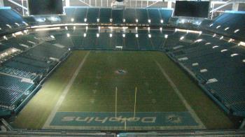 Weather camera view of Hard Rock Stadium (east lot).