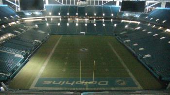 Weather camera view of Hard Rock Stadium (east lot).