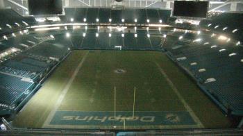Weather camera view of Hard Rock Stadium (east lot).