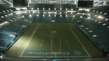 Weather camera view of Hard Rock Stadium (east lot).