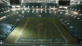 Weather camera view of Hard Rock Stadium (east lot).