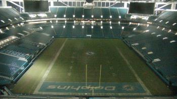 Weather camera view of Hard Rock Stadium (east lot).