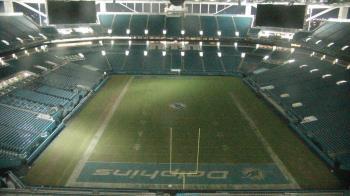 Weather camera view of Hard Rock Stadium (east lot).