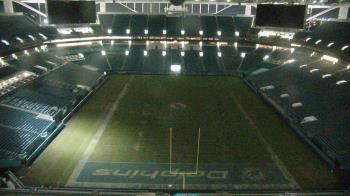 Weather camera view of Hard Rock Stadium (east lot).