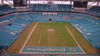 Weather camera view of Hard Rock Stadium (east lot).