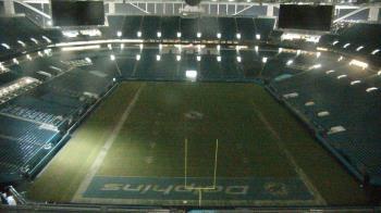 Weather camera view of Hard Rock Stadium (east lot).