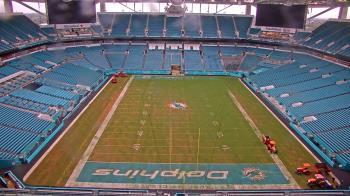 Weather camera view of Hard Rock Stadium (east lot).