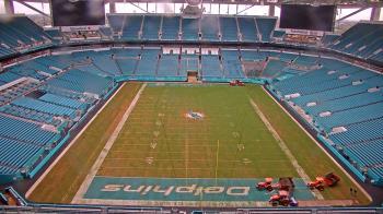 Weather camera view of Hard Rock Stadium (east lot).