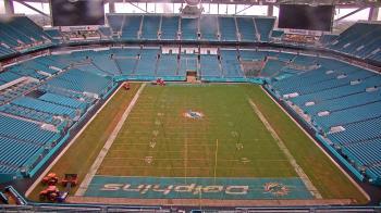 Weather camera view of Hard Rock Stadium (east lot).