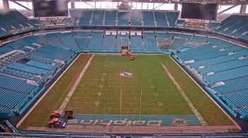 Weather camera view of Hard Rock Stadium (east lot).