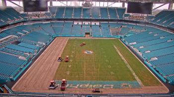 Weather camera view of Hard Rock Stadium (east lot).