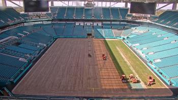 Weather camera view of Hard Rock Stadium (east lot).