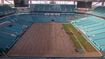 Weather camera view of Hard Rock Stadium (east lot).