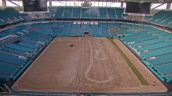 Weather camera view of Hard Rock Stadium (east lot).