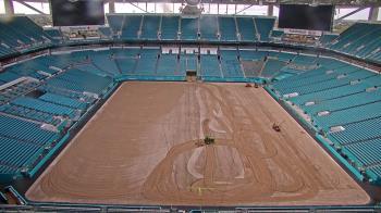 Weather camera view of Hard Rock Stadium (east lot).