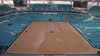 Weather camera view of Hard Rock Stadium (east lot).