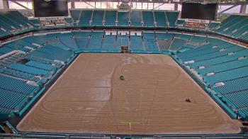Weather camera view of Hard Rock Stadium (east lot).