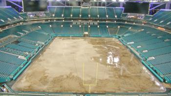 Weather camera view of Hard Rock Stadium (east lot).