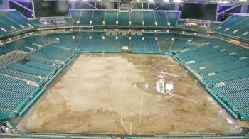 Weather camera view of Hard Rock Stadium (east lot).