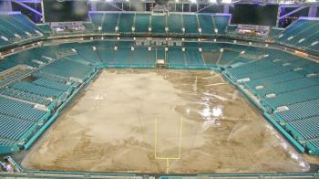 Weather camera view of Hard Rock Stadium (east lot).