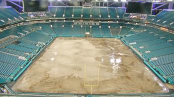 Weather camera view of Hard Rock Stadium (east lot).