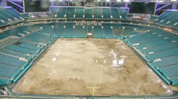 Weather camera view of Hard Rock Stadium (east lot).