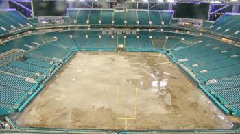 Weather camera view of Hard Rock Stadium (east lot).