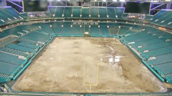 Weather camera view of Hard Rock Stadium (east lot).