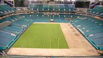 Weather camera view of Hard Rock Stadium (east lot).