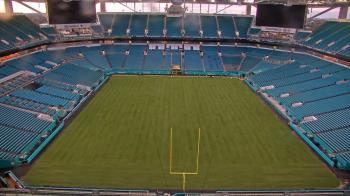 Weather camera view of Hard Rock Stadium (east lot).