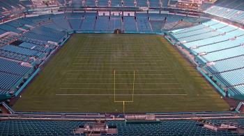 Weather camera view of Hard Rock Stadium (east lot).