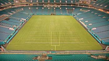 Weather camera view of Hard Rock Stadium (east lot).