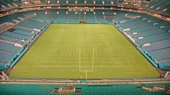 Weather camera view of Hard Rock Stadium (east lot).
