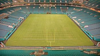 Weather camera view of Hard Rock Stadium (east lot).