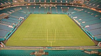 Weather camera view of Hard Rock Stadium (east lot).