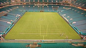 Weather camera view of Hard Rock Stadium (east lot).