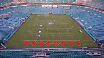 Weather camera view of Hard Rock Stadium (east lot).